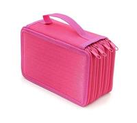 FOVAOK Trousse à crayons à 72 trous 4 couches Kawaii pour filles Organiseur Pochette à stylos Fournitures scolaires mignonnes Papeterie, rose rouge, Taille unique