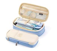 FOVAOK Trousse à crayons de grande capacité pour filles, bureau, étudiants, papeterie, fournitures scolaires, blanc, Taille unique