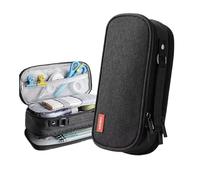 FOVAOK Trousse à crayons mignonne Kawaii pour enfants - Grande trousse de papeterie - Fournitures scolaires et étudiants, Noir , Taille unique