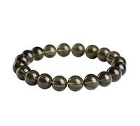 Fovgdio Naturelle Moldavite Aérolites vertes Pierre de cristal tchèque Pierre brute Broyage 8mm Perle Météorite Bracelet Tchèque Bracelet Météorite (Taille : 1 pièce)