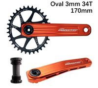 Fovno-Pédalier De Vélo Vtt 3mm,Plateau Décalé Rond Nardecadaptateurs Pour S233 Direct Mount X9 X0 Xx1 X01 170 175 Goblin Phantom - Type Orange Oval 34t