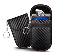 2 Pièces Carbone Fibre Schéma RFID Blindage Clé Cas Voiture Clé Signal Blindage Sac Antivol Sac