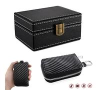 FOVNOT Ensemble Antivol Voiture (1 Boîte +1 Pochette) - Boîte Faraday & Étui Anti RFID pour Clés - Blocage Signal RFID, Protection Keyless Go Contre Piratage