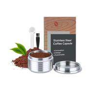 FOVNOT Inoxydable Acier Café Gélules Réutilisables Expresso Compatibles Avec DELTA QNDIQ7323/DELTA Q MILKQOOL/EP MINI (Pointe Lavazza)