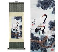 FOVNOT Peinture Chinois, Decoration Murale Salon Tableau Asiatique Decoration Murale Salon Deco Orientale Tableaux, Posters et Arts Décoratifs Tenture Murale