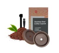 FOVNOT Rechargeable Vertuo Café Gélules disques, 2 Pièces Réutilisable Café Capsule Couvercle pour Vertuoline & Vertuo Gélules, Compatible avec Vertuoline & Vertuo Gousses