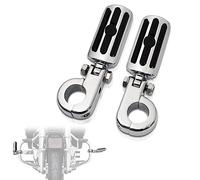 FOVPLUE 1.25" Highway Footpegs, Adjustable Footrest w/Mounting P-Clamps for Harley Touring Softail Dyna Sportster Honda Kawasaki Suzuki Yamaha Indian Victory with 1-1/4" Engine Guard/Tubing, Chrome#2