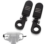 FOVPLUE Repose-pieds d'autoroute réglables avec pinces de montage en P, pour motos avec protection moteur de 32 mm, noir brillant n° 1
