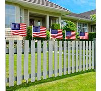 Fovths Lot de 20 drapeaux américains portables avec bâton en bois de 20,3 x 30,5 cm pour décorations patriotiques ou célébrations du jour de l'indépendance américaine
