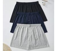 FOVTY 3 pièces Cadeau de la Saint-Valentin au hasard pour petit ami, sous-vêtements confortables et respirants pour hommes, slips longs de sport à la mode, vêtements de détente de couleur unie L,M,S,X