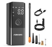 FOWAWU 6000mAh Mini Pompe à Air Électrique, Compresseur à Air Portatif Gonfleur Pneus sans Fil 150PSI avec écran LCD 12V DC Câble, Pompe a Velo Electrique avec Lampe LED pour Moto Trotinette, Voiture