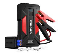 FOWAWU Booster Batterie 3000 A 22800mAh(Jusqu’à 8.5L Gaz ou 6.5L Gazole) Démarreur de Voiture Portable Jump Starter avec Pinces de Sûreté Intelligentes Charge Rapide 3.0 Longue Veille