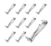 Fowecry Paquet de 10 Supports de Gouttière de 5 Pouces, avec Vis Pré-Insérées, Supports de Gouttière en Aluminium pour Réparer les Gouttières Affaissées