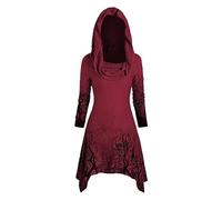 Foweknow Cape de sorcière pour femme - Ange déchu - Ailes de diable - Prêtre nonne - Uniforme ninja sexy - Vêtement de vampire - Costume d'Halloween - Costume pour femme - Fête à thème, bal de fin