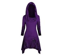 Foweknow Cape de sorcière pour femme - Ange déchu - Ailes de diable - Prêtre nonne - Uniforme ninja sexy - Vêtement de vampire - Costume d'Halloween - Costume pour femme - Fête à thème, bal de fin