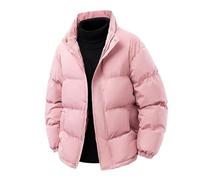 Foweknow Doudoune pour homme - Automne - Hiver - Chaude - Épaisse - Avec fermeture éclair - Manches longues - Col montant - Veste d'hiver - Veste thermique sportive pour homme - Coupe droite - Parka