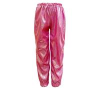Foweknow Pantalon à paillettes pour femme - Élégant - Hip Hop Club - Pantalon de jogging brillant - Pour fête, club, Nouvel An - Avec cordon de serrage - Costume de carnaval - Costume de danse