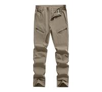 Foweknow Pantalon de VTT pour homme - Pantalon de randonnée pour homme - Pantalon de trekking léger à séchage rapide - Pantalon softshell respirant - Pantalon d'extérieur imperméable et coupe-vent