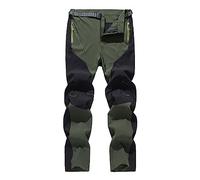 Foweknow Pantalon de VTT pour homme - Randonnée - Trekking léger à séchage rapide - Softshell respirant - Extérieur imperméable et coupe-vent