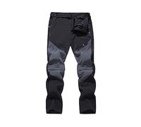 Foweknow Pantalon de VTT pour homme - Randonnée - Trekking léger à séchage rapide - Softshell respirant - Extérieur imperméable et coupe-vent