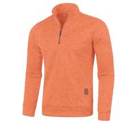 Foweknow Pull demi-zippé pour homme - Veste en tricot avec fermeture éclair - Veste de sport classique sans capuche - Col montant - Veste de survêtement pour homme - Veste de loisirs - Automne Hiver