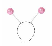 Foweknow Serre-tête Alien argenté pour homme et femme - Accessoire de costume d'Halloween avec 2 boules scintillantes oscillantes - Bandeau pour carnaval, Nouvel An, photo