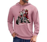 Foweknow Sweat à capuche homme Père Noël Moto Imprimé Sweatshirt à manches longues tendance Sweat à capuche unisexe Personnalité Simplicité Veste d'extérieur Entraînement Course T-shirt de loisirs,