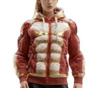 Foweknow Sweat à capuche Viking pour homme et femme - Imprimé 3D - Mythe nordique - Tatouage - Vikings - Cosplay - Costume de carnaval - Flanelle confortable - Pull d'hiver en polaire douce, rouge