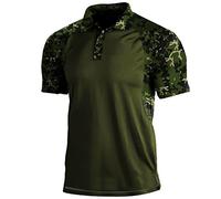 Foweknow T-shirt camouflé pour homme - Style tactique - Militaire - Respirant - Léger - Sport - Manches courtes - Haut d'extérieur