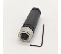 FOWIUNYE Connecteur femelle M8 à 4 broches, connecteur circulaire industriel de 8 mm IP67 A Code adaptateur de type droit Assemblage sur le terrain Capteur filaire non bloqué 60 V 4 A Connecteur AC/DC