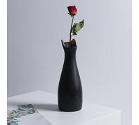 FOWSEEK Vase en céramique en forme de chat de 22,9 cm, joli vase à fleurs moderne décoratif pour fleurs, vase unique pour la maison, le bureau, les centres de table, l'entrée, la bibliothèque, le