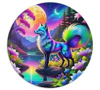 Fox 1000 Pièce Jigsaw Puzzles Jeux ÉduChatifs Créatif Jigsaw Circulaire Défi Couleur pour Cadeaux De Voyage, Présent 1000pcs (67.5x67.5cm)