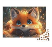 Fox 1000 Pièces Flame Fox Puzzle Adulte Impression HD Anti-Stress Stimuler l'esprit pour Passionnés pour Cadeaux Corporatifs 38x26cm/1000pcs