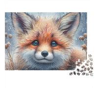Fox 1000 Pièces Fox de Neige Puzzle Adulte Carton sans Odeur Anti-Stress Stimuler l'esprit pour Couples Livraison Rapide Édition Limitée 38x26cm/1000pcs