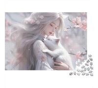 Fox 1000 Pièces Girl et Fox Puzzle Adulte Carton sans Odeur Anti-Stress Stimuler l'esprit pour Couples Livraison Rapide Édition Limitée 38x26cm/1000pcs