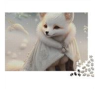 Fox 1000 Pièces Manteau Fox Puzzle pour Adultes Carton Résistant Anti-Stress Stimuler l'esprit pour Adolescents 14+ sans Reflets 38x26cm/1000pcs