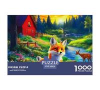 Fox 1000 Pièces Puzzle Adulte Un Puzzle Difficile Jeu De Puzzle pour Toute La Famille Enfants Activité Familiale Parfaite Décoration De La Maison 38x26cm/1000pcs