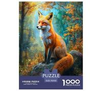 Fox 1000 Pieces Puzzle Animaux Mignons Puzzles The Art of Colour pour La Décoration De La Maison Cadeau Jouets Défi 70x50cm/1000pcs
