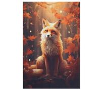 Fox 1000 Pièces Puzzle en Bois pour Adultes Enfants, Puzzles Impossible, Jeu D'adresse pour Toute La Famille, 78×53cm
