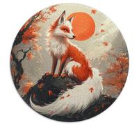 Fox 1000 Pièces Puzzle Rond Pet Adultes Et Enfants Unique Réduction du Stress Activité Familiale 1000pcs (67.5x67.5cm)