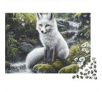 Fox 1000 Pièces Stream Fox Puzzle pour Adultes Carton sans Odeur Anti-Stress Stimuler l'esprit pour Débutants avec Affiche Guide 38x26cm/1000pcs