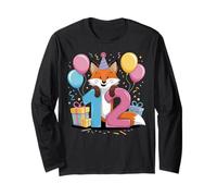 Fox 12th Birthday Boy Girl 12 ans Twelfth Twelve Fox Manche Longue