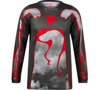 FOX 180 Atlas Maillot de motocross jeune, Gris/Rouge, Taille YXL