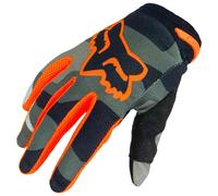 Fox 180 BNKR Motocross Vélo Électrique MX Enfant Gant Gants Gris Camo YXS