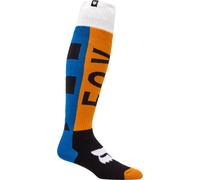 FOX 180 Collect Chaussettes de motocross, bleu/orange, Taille M
