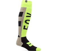 FOX 180 Collect Chaussettes de motocross, gris-jaune, taille L pour homme