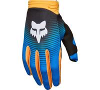FOX 180 Collect Gants de motocross, bleu-orange, taille M pour homme