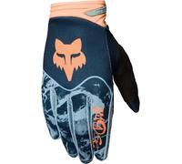 FOX 180 Image Print Gants de motocross, bleu-orange, taille S pour homme