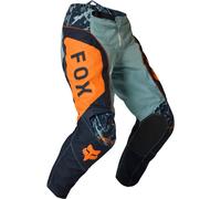 FOX 180 Image Print Pantalon de motocross, bleu-orange, taille 34 pour homme