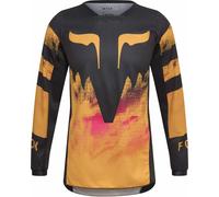 FOX 180 Kairos Maillot de motocross pour jeunes, noir-jaune, taille M